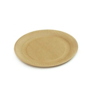 Тарелка бумажная, ECO Plate, Крафт d-230